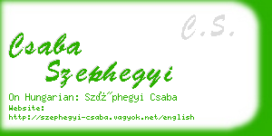 csaba szephegyi business card